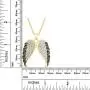 1/2 Carat CT.t.w Round White & Enhanced Black Natural Diamond Angel Wings Pendant Necklace In 14k Gold Over Sterling Silver (0.50 Cttw) 1/2 Carat CT.t.w Round White & Enhanced Black Natural Diamond Angel Wings Pendant Necklace In 14k Gold Over Sterling Silver (0.50 Cttw)