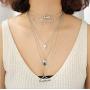 Cathercing Multilayer Boho Necklace for Women Moon Elephant Symbol 12 Constellation Pendant Choker Chain Girls Jewelry On Summer Beach Accessories (Shell Scallop Coconut Tree Beads Fish Tail)