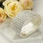 Finrezio Tennis Bracelet Women Bridesmaid Rhinestone Silver Plated Adjustable Bracelets Bangle Jewelry 1-8 Row