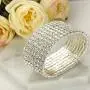 Finrezio Tennis Bracelet Women Bridesmaid Rhinestone Silver Plated Adjustable Bracelets Bangle Jewelry 1-8 Row