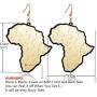 Aijian Golden African Map Fashion Acrylic Earrings (Golden)