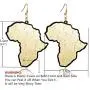 Aijian Golden African Map Fashion Acrylic Earrings (Golden) Aijian Golden African Map Fashion Acrylic Earrings (Golden)