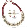 Aheli Wedding Wear Indian Kundan Beaded Necklace Earring Set Ethnic Traditional Jewellery for Women