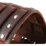 HZMAN Mens Alloy Ring Genuine Leather Bracelet Bangle Cuff Silver Tone Adjustable HZMAN Mens Alloy Ring Genuine Leather Bracelet Bangle Cuff Silver Tone Adjustable