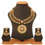 Touchstone Indian Bollywood Gorgeous Intricate Workmanship Mughal White Colorful Rhinestone Crystal Wedding Designer Jewelry Choker Necklace Set in Gold and Silver Tone for Women.