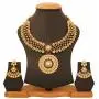Touchstone Indian Bollywood Gorgeous Intricate Workmanship Mughal White Colorful Rhinestone Crystal Wedding Designer Jewelry Choker Necklace Set in Gold and Silver Tone for Women.