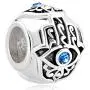 LovelyJewelry Sterling Silve Evil Eye Blue Birthstone Crystal Charm Beads For Bracelet LovelyJewelry Sterling Silve Evil Eye Blue Birthstone Crystal Charm Beads For Bracelet