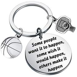 KEYCHIN Basketball Star Classic Quotes Some Poeple Want It to Happen Others Make It Happen Keychain Basketball Fans Gift