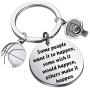 KEYCHIN Basketball Star Classic Quotes Some Poeple Want It to Happen Others Make It Happen Keychain Basketball Fans Gift