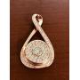 My Prime Gifts Snap Jewelry Rose Gold Rhinestone Infinity Pendant Holds18-20mm