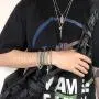 ANKIA Fashion Boys and Girls Bracelet Double Stranded Personalized Hip-hop Punk Style Bangle