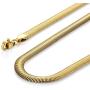 Gold Toned 316L Stainless Steel Mens Necklace Snake Chain 20'' - Necklaces for Men - Mens Jewelry (6MM)