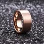 King Will Loop Tungsten Carbide Wedding Ring 7mm/8mm Rose Gold/Gold Line Grooved Flat/Dome Style