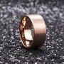 King Will Loop Tungsten Carbide Wedding Ring 7mm/8mm Rose Gold/Gold Line Grooved Flat/Dome Style King Will Loop Tungsten Carbide Wedding Ring 7mm/8mm Rose Gold/Gold Line Grooved Flat/Dome Style