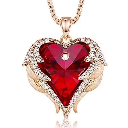 CDE Angel Wing Love Heart Necklaces for Women Silver Tone/Gold Tone Pendant Valentines Day Jewelry Gifts for Women Mom/Wife/Sister CDE Angel Wing Love Heart Necklaces for Women Silver Tone/Gold Tone Pendant Valentines Day Jewelry Gifts for Women Mom/Wife/Sister