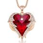 CDE Angel Wing Love Heart Necklaces for Women Silver Tone/Gold Tone Pendant Valentines Day Jewelry Gifts for Women Mom/Wife/Sister