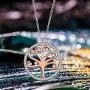 QIANSE Mothers Day Necklaces Gifts Tree of Life Women Girls Pendant Necklaces Cubic Zircon Crystals Gifts Hypoallergenic Gifts for Her, Gifts for Her