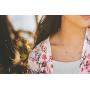 10k Yellow Gold Natural Jade Station Chain Necklace, 18''