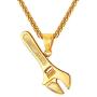 U7 Cool Vintage Sword Design Cross Pendant Necklace for Men - with 22 Inches Chain Stainless Steel Or 18K Gold Plated Jewelry