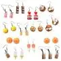 14 Pairs Cute Lifelike Food Dangle Earrings Funny Hen Eggs Orange Chocolate Puffs Bread Hamburger Ice Cream Milk Tea Juice Sugar Wine Hook Earrings for Women Girls Wonderful Jewelry Set Gift 14 Pairs Cute Lifelike Food Dangle Earrings Funny Hen Eggs Orange Chocolate Puffs Bread Hamburger Ice Cream Milk Tea Juice Sugar Wine Hook Earrings for Women Girls Wonderful Jewelry Set Gift