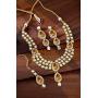 Aheli Wedding Wear Indian Kundan Maang Tikka Earrings Necklace Set Bollywood Ethnic Traditional Jewelry for Women