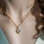 Ortiz espinosa Heart Necklace Made with Swarovski Crystal