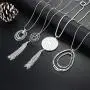 CASSIECA Long Pendant Necklace for Women Tassel Statement Necklace Set for Sweater Jewerly Accessories CASSIECA Long Pendant Necklace for Women Tassel Statement Necklace Set for Sweater Jewerly Accessories