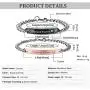 Jemant Couples Bracelets for Him Her Set King Queen Black Engraving Pink Stainless Steel Simple Promise Matching Relationship Bracelets for Couples Husband Wife Gf Bf V Day Gifts
