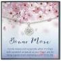 Grace of Pearl Bonus Mom Necklace, Bonus Mom Gifts for Stepmom Jewelry Gifts for Stepmother Necklace from Stepdaughter, from Daughter in Law Personalized Gifts
