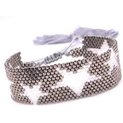 Boho Chic Wide Glass Seed Beads Adjustable Tassel Bracelet Fashion Jewelry