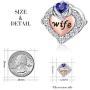 FOREVER QUEEN Birthstone Charms for Charms Bracelet 925 Sterling Silver, Rose Gold Wife Heart Love Rose Flower Charms Beads, Happy Birthday Charms for Necklace
