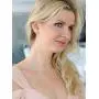 Mariell Slender Rose Gold CZ Vintage Dangle Earrings with Freshwater Pearl Drops - Bridal Wedding Style Mariell Slender Rose Gold CZ Vintage Dangle Earrings with Freshwater Pearl Drops - Bridal Wedding Style