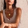 FUTIMELY 18k Gold Queen Coin Necklace for Women,Multilayer Coin Medallion Pendant Necklace Adjustable Layering Paper Clip Choker Necklaces Chain Set for Girls Jewelry