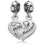 JMQJewelry Wife Husband Heart Love Charm Birthday Birthstone Month Charms for Bracelets Women Jewelry