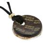 GlassOfVenice Murano Glass Venetian Reflections Round Necklace and Earrings Set - Topaz Gold