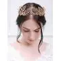 fxmimior Handmade Bridal Wedding Crown Leaf Headband Women Crystal Tiara Headpiece (GOLD) (gold) fxmimior Handmade Bridal Wedding Crown Leaf Headband Women Crystal Tiara Headpiece (GOLD) (gold)
