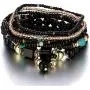 Fuqimanman2020 3 Pcs Bohemian Stackable Bead Bracelets Set Multilayered Stretch Beaded Bracelets Boho Bangles Multicolor Bracelet for Women Girls Jewelry