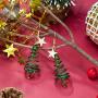 Handmade Christmas Drop Dangle Earrings. Holiday Christmas Earrings. Small Cute Christmas tree Earring. Jewelry for Women Girls