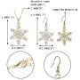 EVER FAITH Austrian Crystal Snowflake Flower Pendant Necklace Earrings Set EVER FAITH Austrian Crystal Snowflake Flower Pendant Necklace Earrings Set