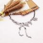 NIANXIN Dinosaur Skeleton Necklace Dinosaur Vintage Necklace Tyrannosaurus Pendant Fashion Collar Jewelry