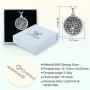 Eusense Cremation Necklace for Ashes Sterling Silver, Tree of Life Pendant Urn Necklaces Jewelry for Human Ashes for Women