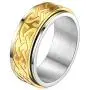 FaithHeart Rotatable Band Rings Stainless Steel Christ Spinner Ring for Men Women Statement Jewelry Can Personalized Engraving