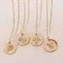 OSIANA Birth Month Flower Necklace for Women 18K Plated Gold Dainty Disk Disc Coin Pendant Minimalist Floral Necklace Classic Birth Flower Necklace Delicate Personalized Gift for Her OSIANA Birth Month Flower Necklace for Women 18K Plated Gold Dainty Disk Disc Coin Pendant Minimalist Floral Necklace Classic Birth Flower Necklace Delicate Personalized Gift for Her