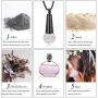 zeqingjw Microphone Cremation Jewelry for Ashes Urn Pendant Necklace with Crystal Stainless Steel Keepsake Memorial Ash Jewelry
