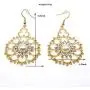 Geometric Flower Dangle Earrings Disc Pearl Crystal Statement Drop Earrings Trendy Personality Simple Earring Party Shining Gift for Women Girls Elegant Jewelry