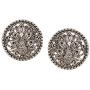 Efulgenz Boho Vintage Antique Ethnic Gypsy Tribal Indian Oxidized Silver Peacock Big Stud Earrings Jewelry
