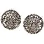 Efulgenz Boho Vintage Antique Ethnic Gypsy Tribal Indian Oxidized Silver Peacock Big Stud Earrings Jewelry