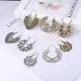 FIBO STEEL 8 Pairs Vintage Mandala Flower Gypsy Drop Dangle Earrings for Women Boho Retro Tribal Hollow Earrings Set FIBO STEEL 8 Pairs Vintage Mandala Flower Gypsy Drop Dangle Earrings for Women Boho Retro Tribal Hollow Earrings Set