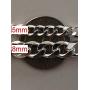 Harlembling Real Solid 925 Sterling Silver Cuban Chain - Flat Curb Necklace 2-14mm - Great for Pendants Or Wear Alone - 3-220 Grams Heavy - Mens Or Ladies - Italy Made