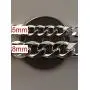 Harlembling Real Solid 925 Sterling Silver Cuban Chain - Flat Curb Necklace 2-14mm - Great for Pendants Or Wear Alone - 3-220 Grams Heavy - Mens Or Ladies - Italy Made